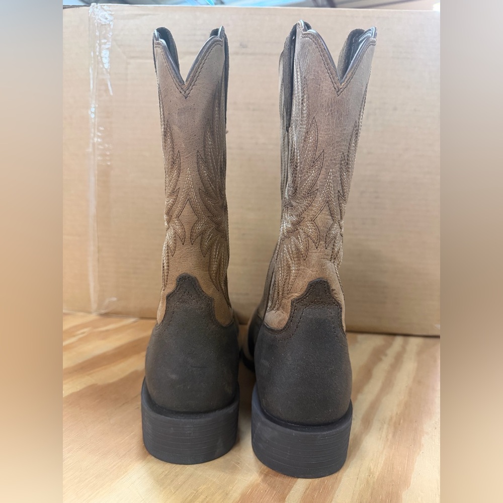 Ariat -Men's Tan and Brown Western Boots - Picture 3 of 7